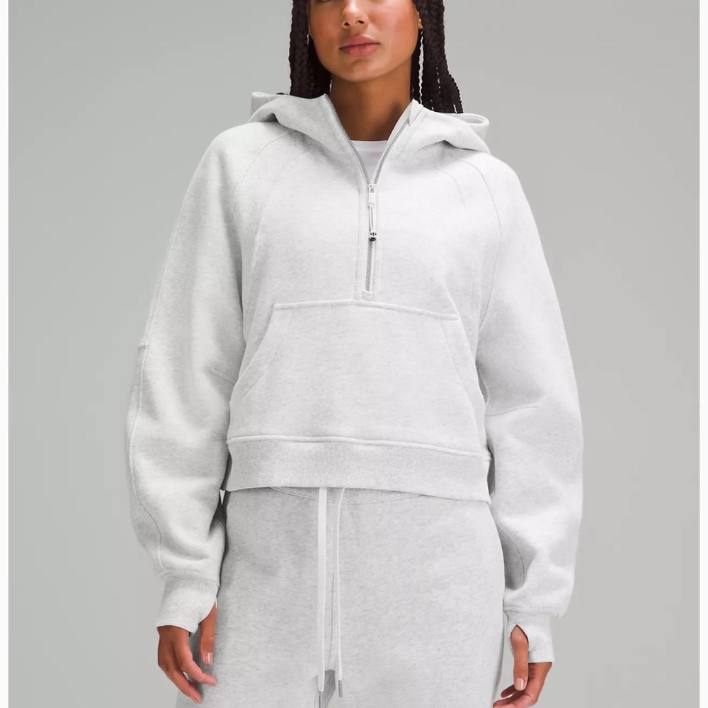 Lululemon Scuba Oversized Half-Zip Hoodie - Heathered Grey
